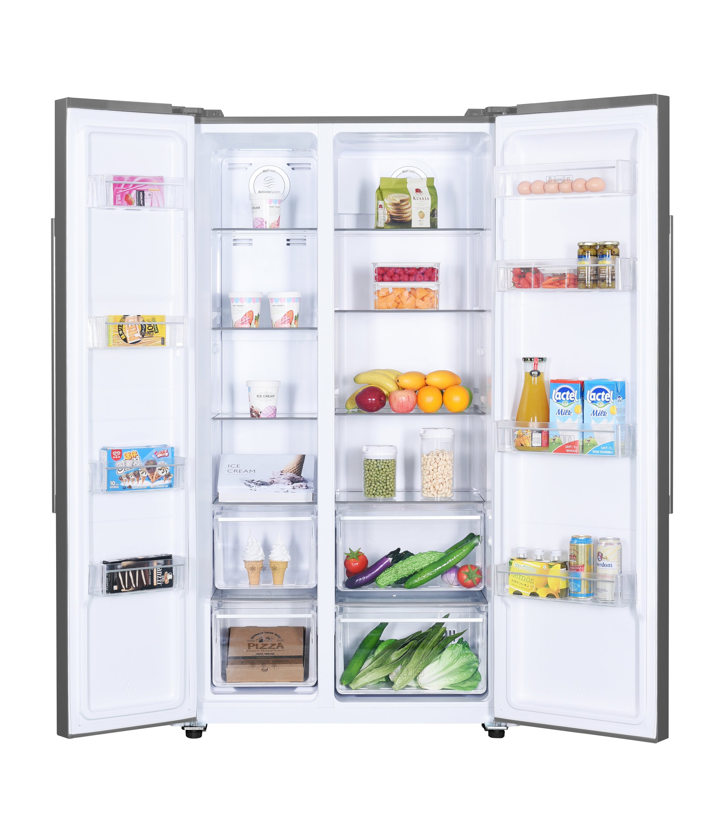 Freestanding Frost Free American Style Fridge Freezer with